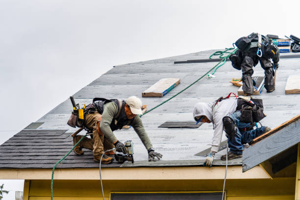 Professional Gutter Installation technician working in Nottingham, NH